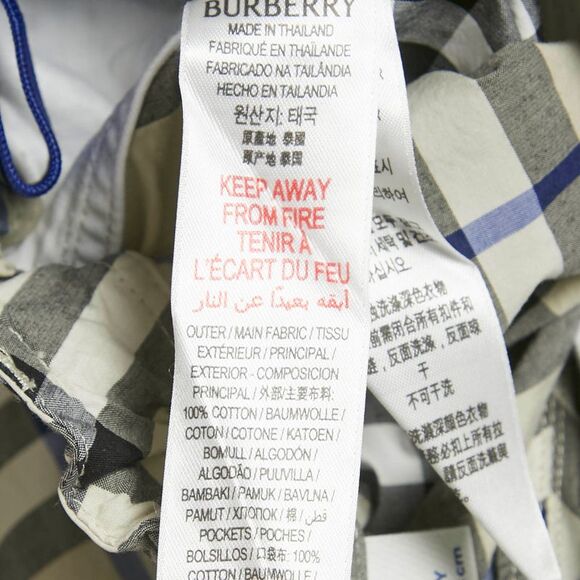 Burberry Grey Checks Cotton Shorts 6Yrs